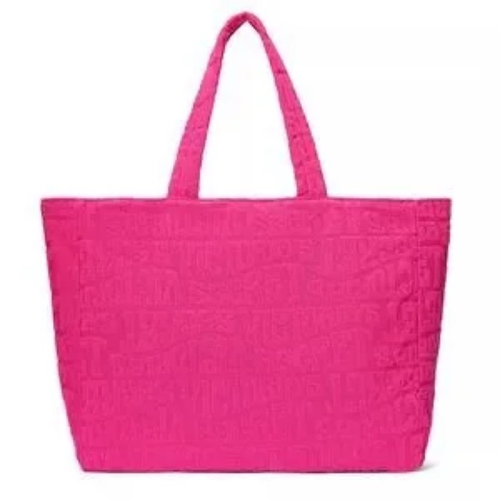 Stylish Victoria’s Secret Pink Terry Tote Bag - Picture 2 of 6